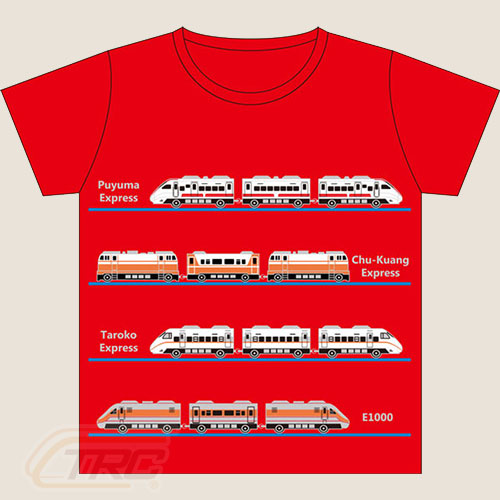 22103015-火車收藏童T童裝(紅)台鐵四排列車TEMU2000普悠瑪號+E200莒光號+太魯閣號+PP自強號-500 22103015-火車收藏童T童裝(紅)台鐵四排列車TEMU2000普悠瑪號+E200莒光號+太魯閣號+PP自強號-500